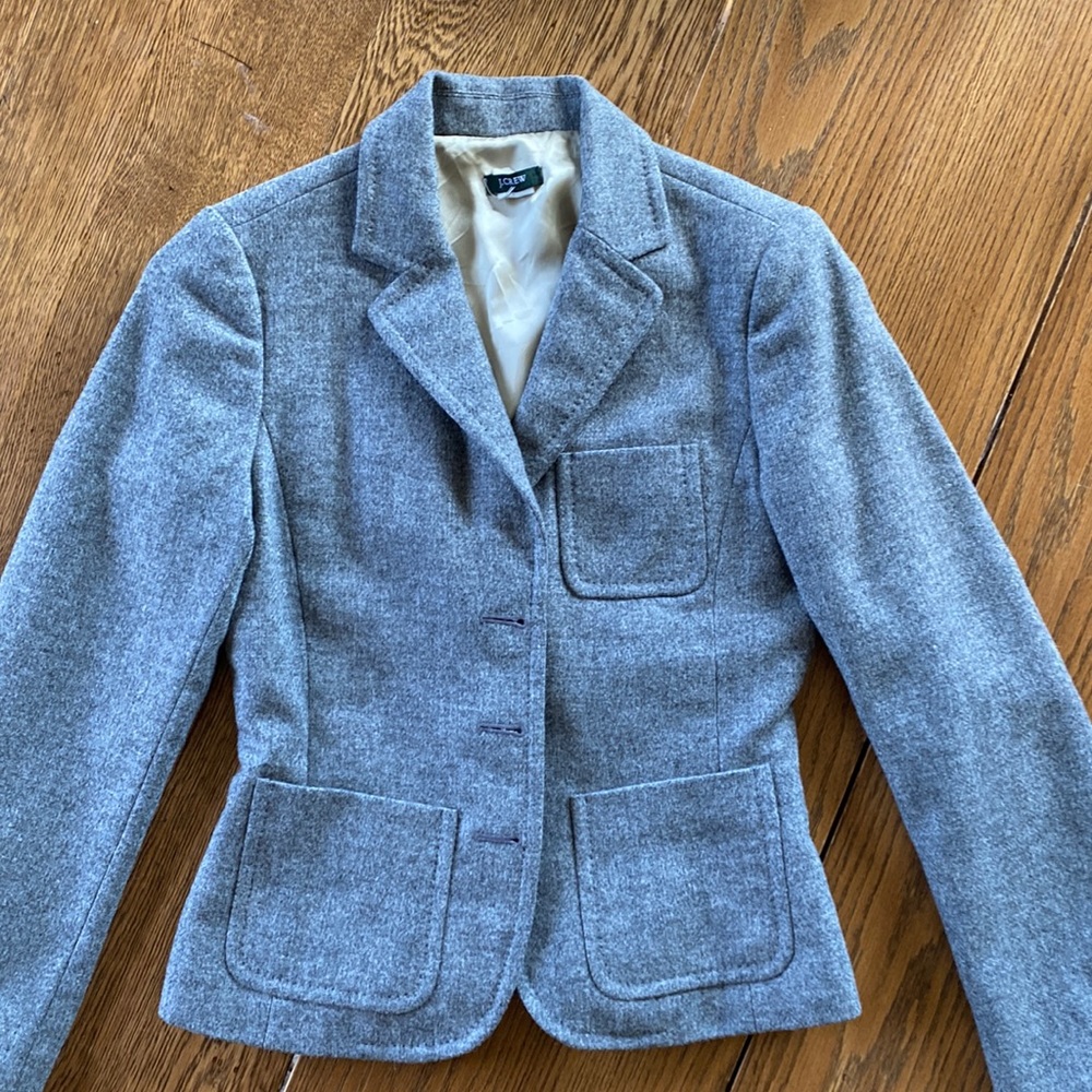 J. Crew Grey Wool Women’s Blazer - 4